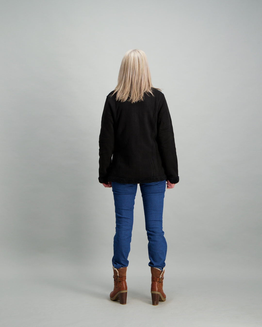 Ladies Bonded Fleece Jacket - Black