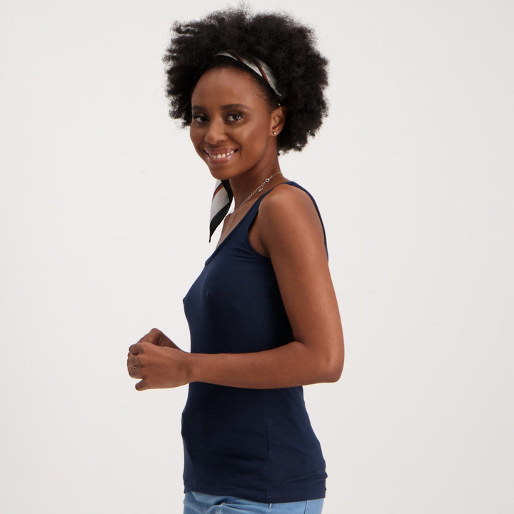 Ladies Lycra Tank Top - Navy