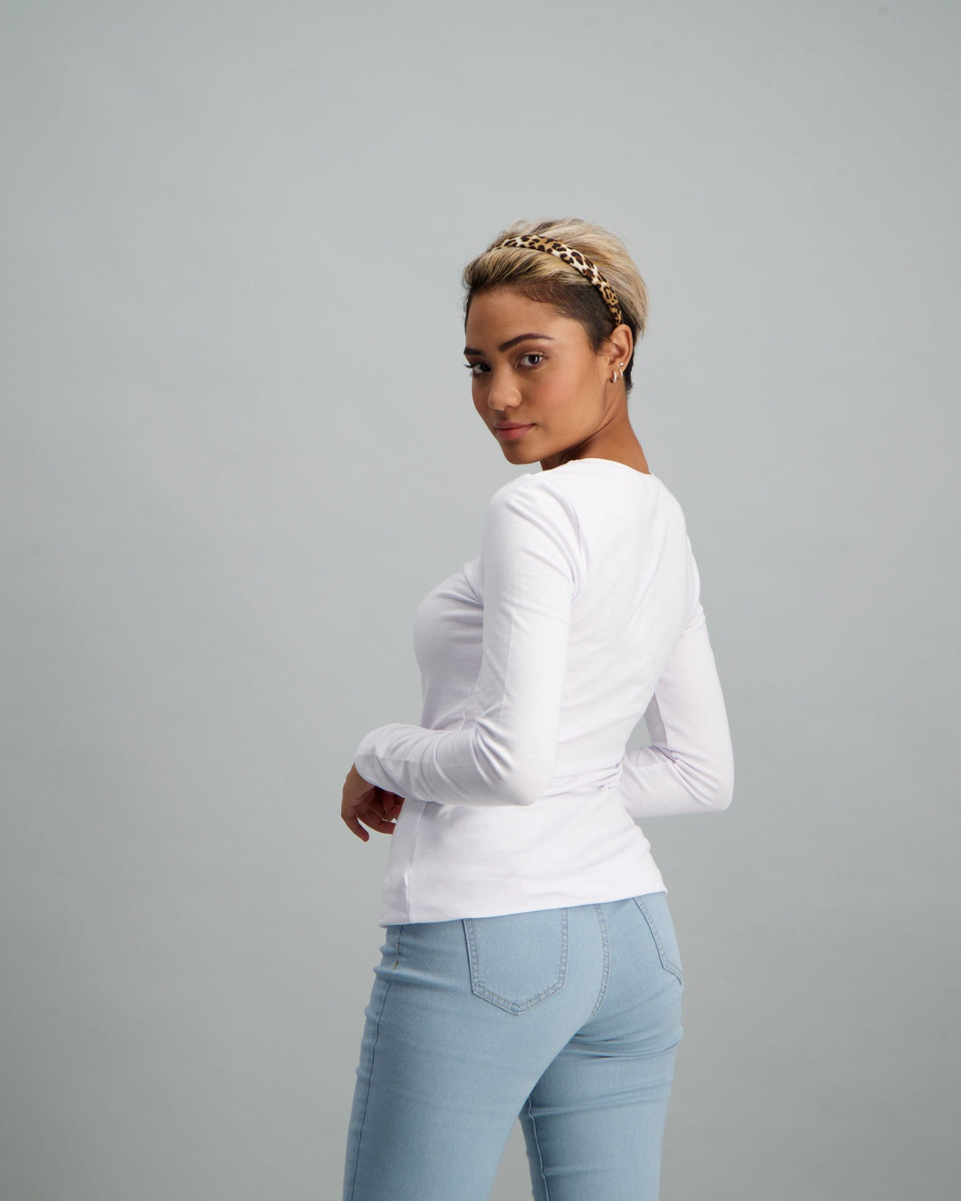 Ladies Long Sleeve Core T-Shirt - White