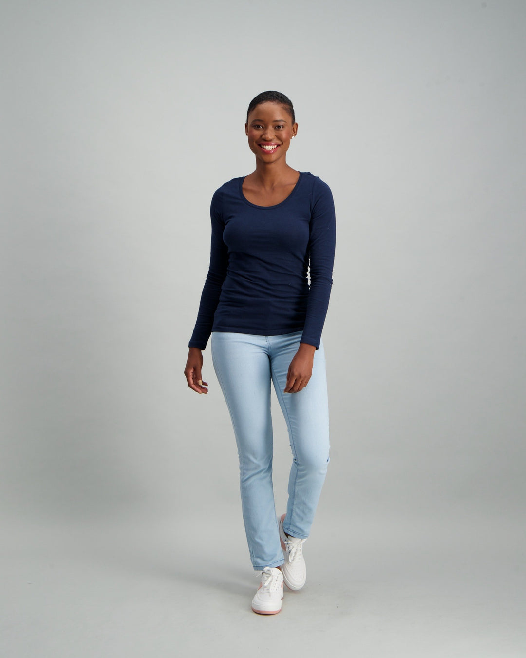 Ladies Long Sleeve Core T-Shirt - Navy