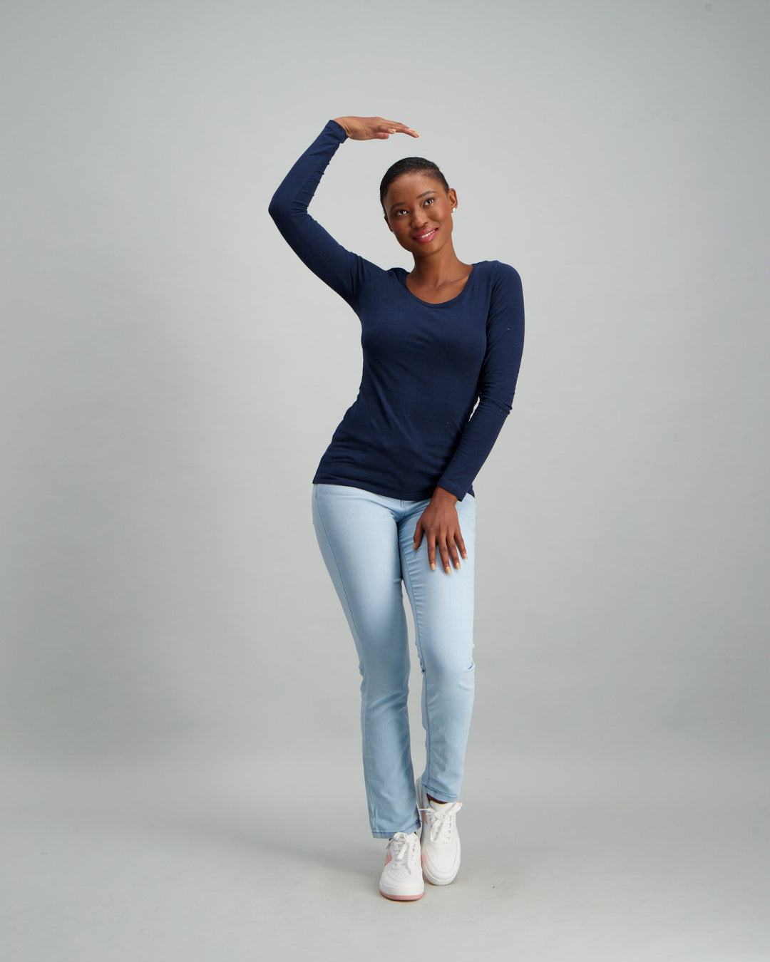 Ladies Long Sleeve Core T-Shirt - Navy