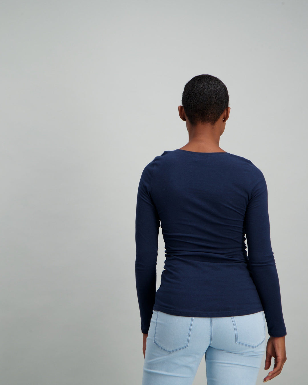 Ladies Long Sleeve Core T-Shirt - Navy