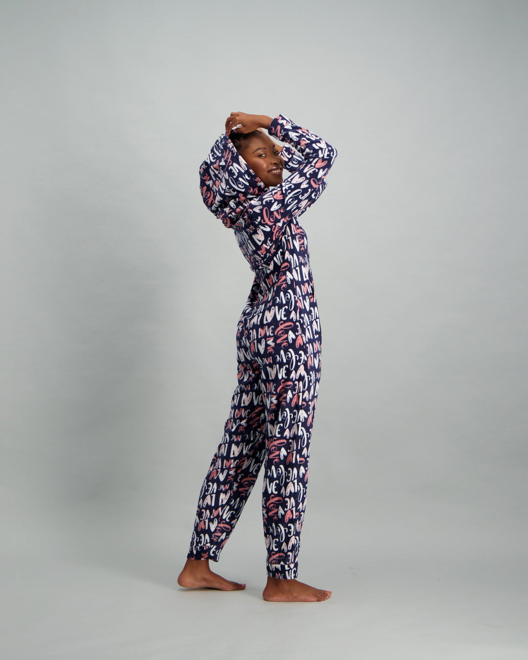 Ladies Conversational Print Onesie - Navy