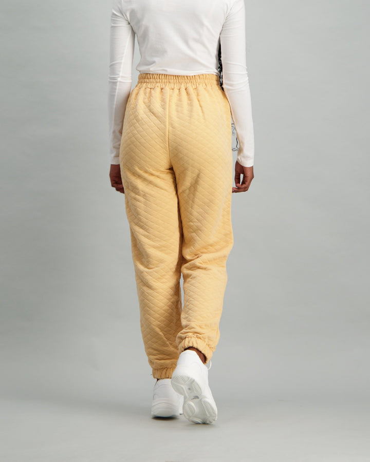 Ladies Quilted Jogger - Stone