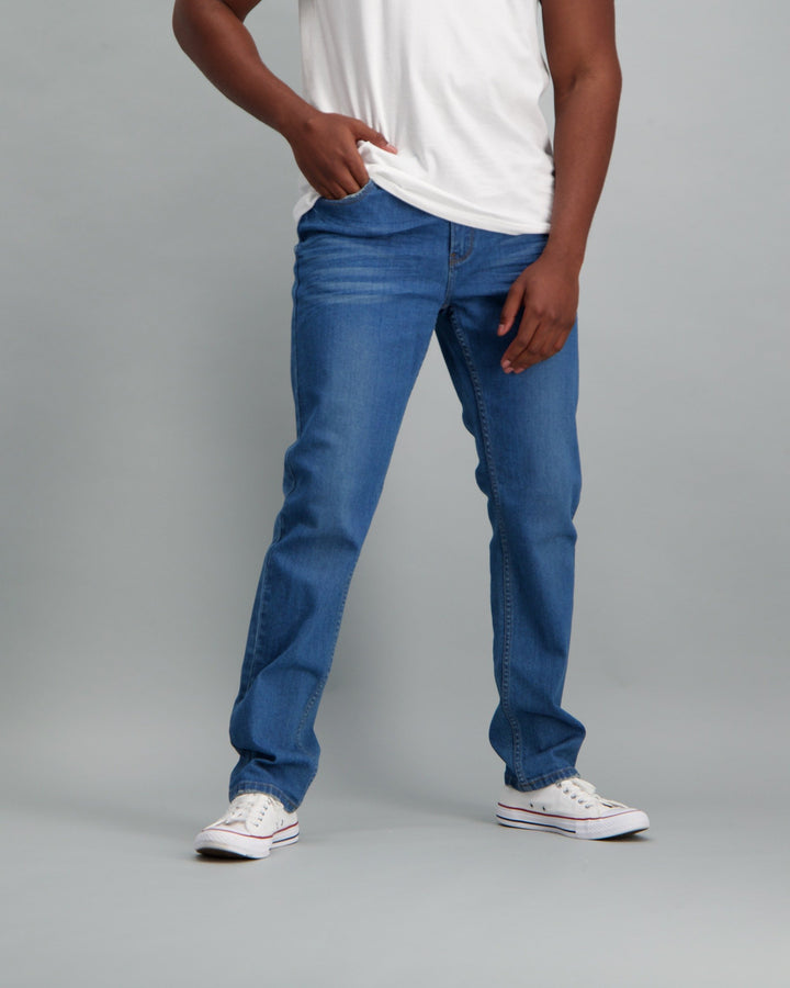 Men's Mid Blue Slim Stretch Denim Jean