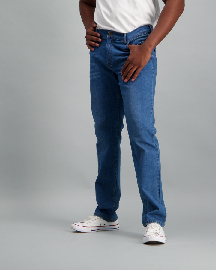 Men's Mid Blue Slim Stretch Denim Jean
