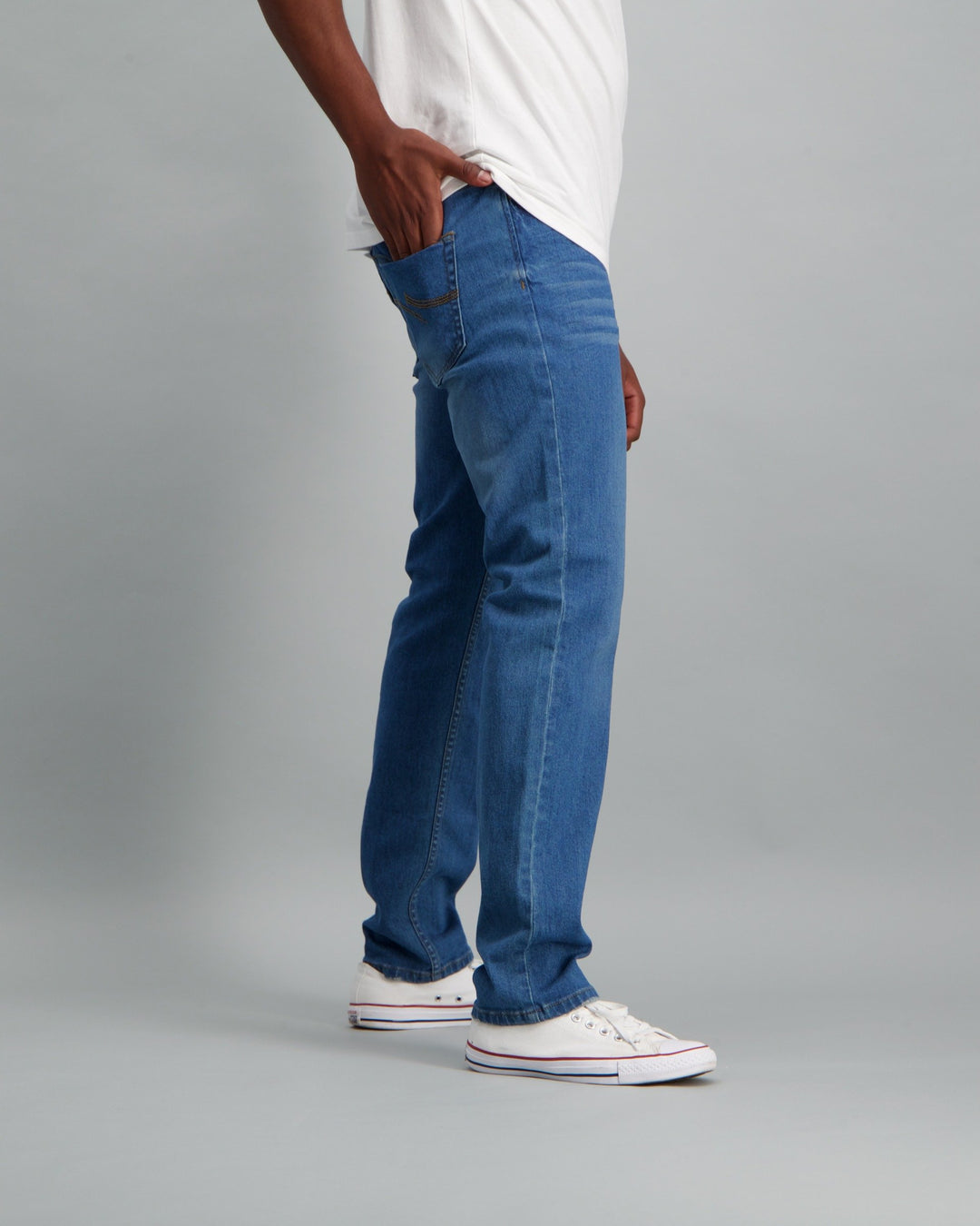 Men's Mid Blue Slim Stretch Denim Jean