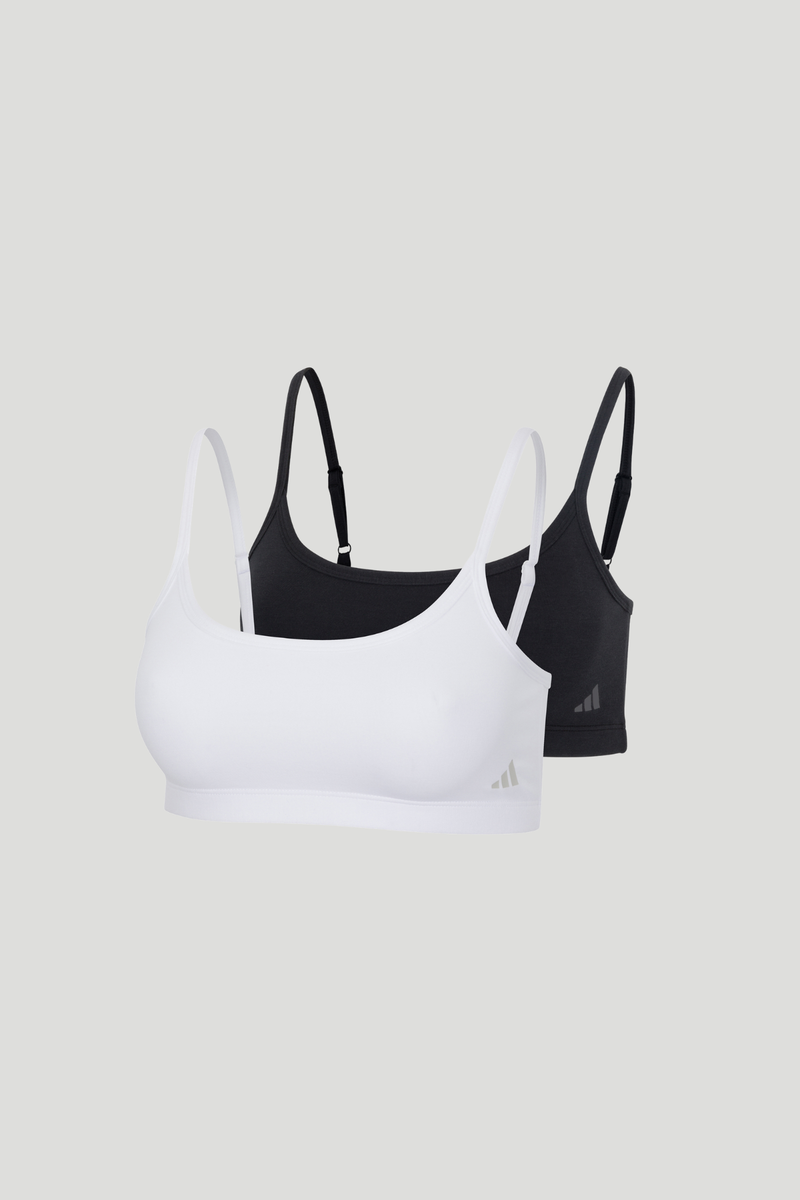 2 Pack Modal Active Comfort Bralettes - Black