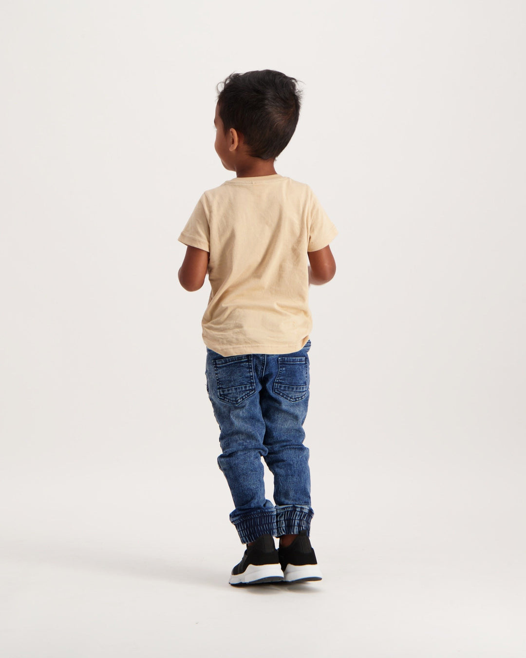 Pre- Boys Mid Blue Biker Jogger Denim Jean