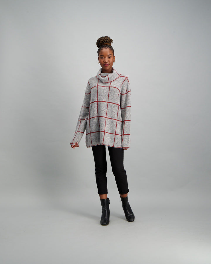 Ladies-Check Pullover Jersey