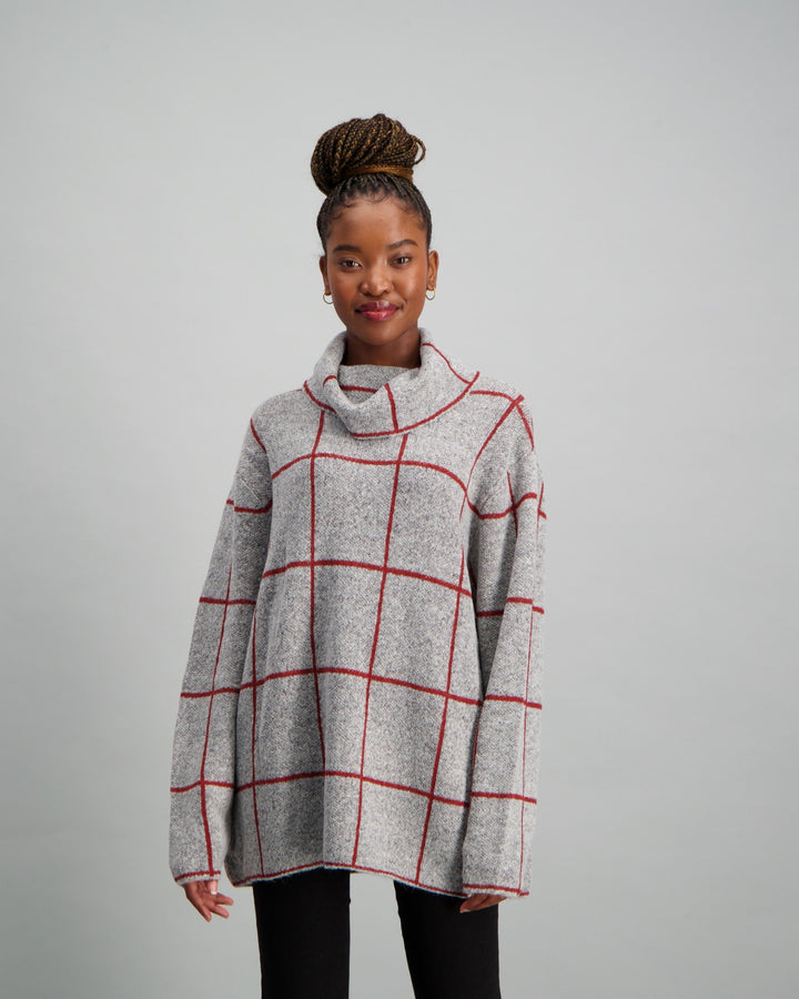 Ladies-Check Pullover Jersey