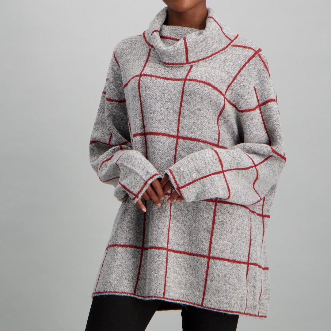 Ladies-Check Pullover Jersey