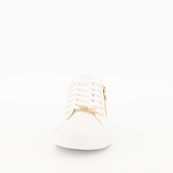 Ladies-Zip Sneaker - White