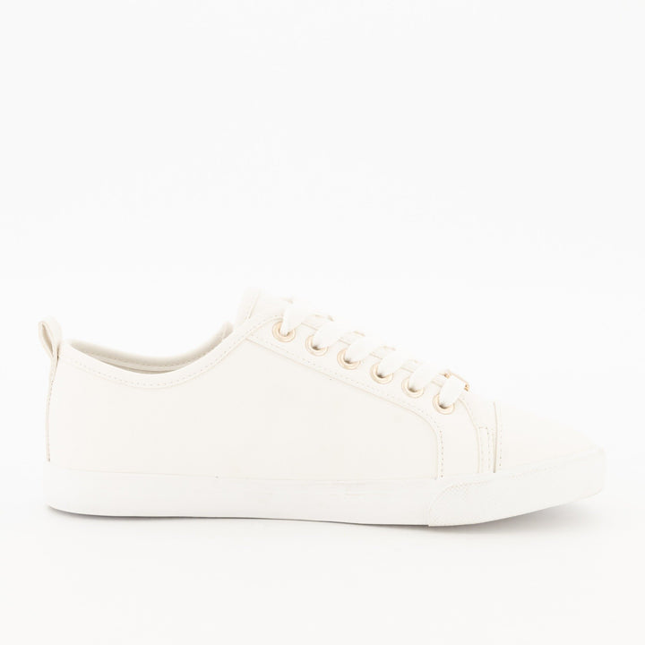 Ladies-Zip Sneaker - White
