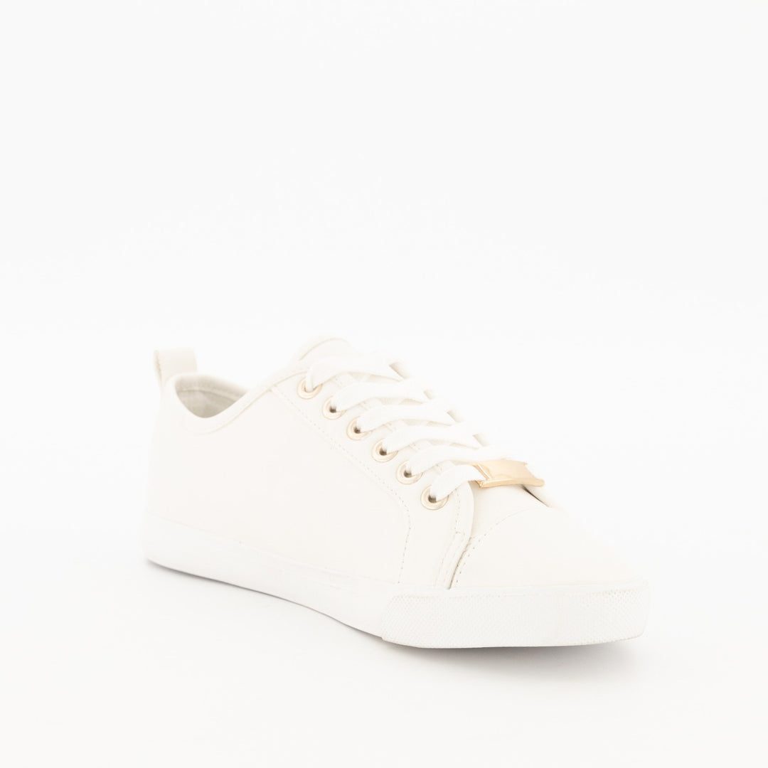 Ladies-Zip Sneaker - White