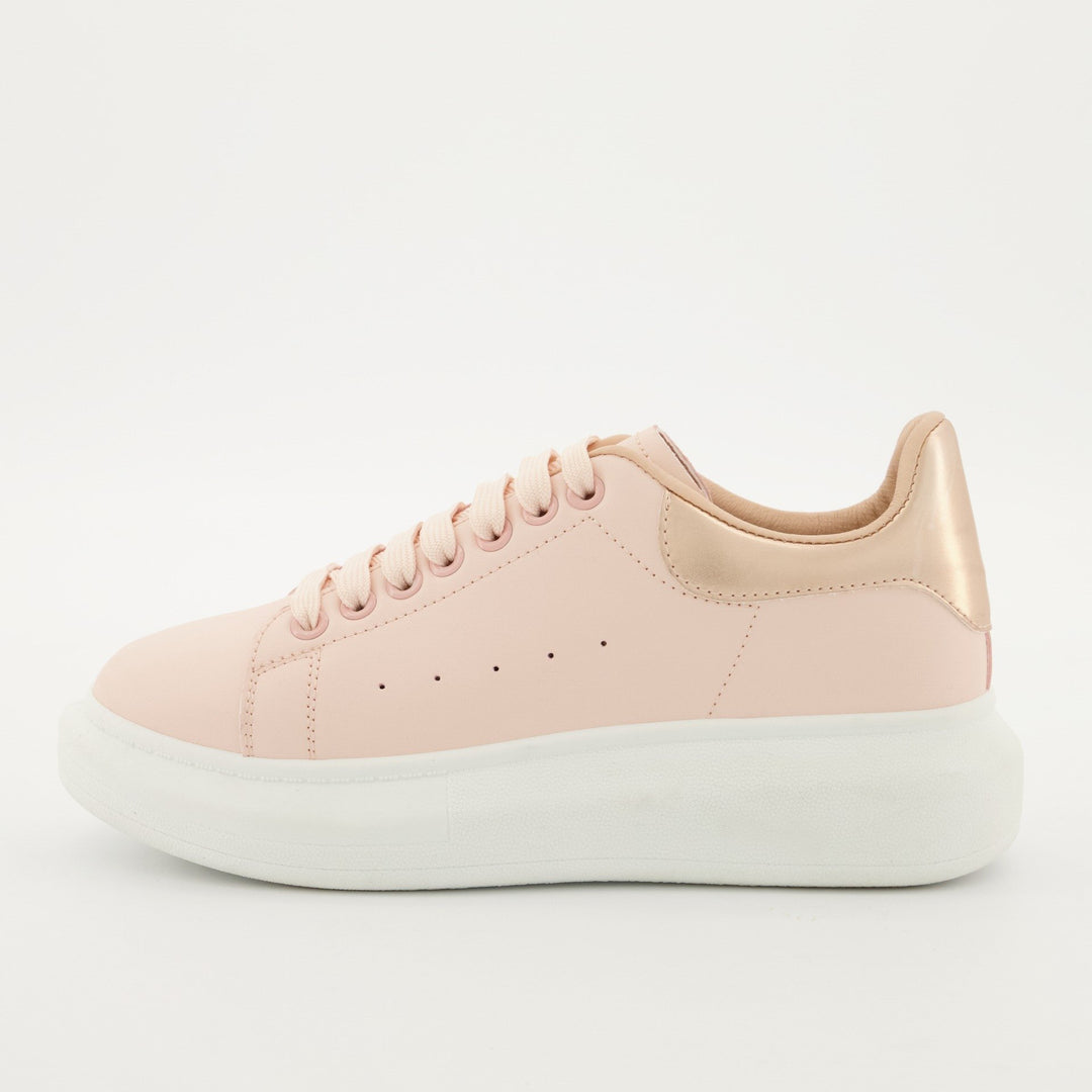 Ladies Platform Sneaker - Nude