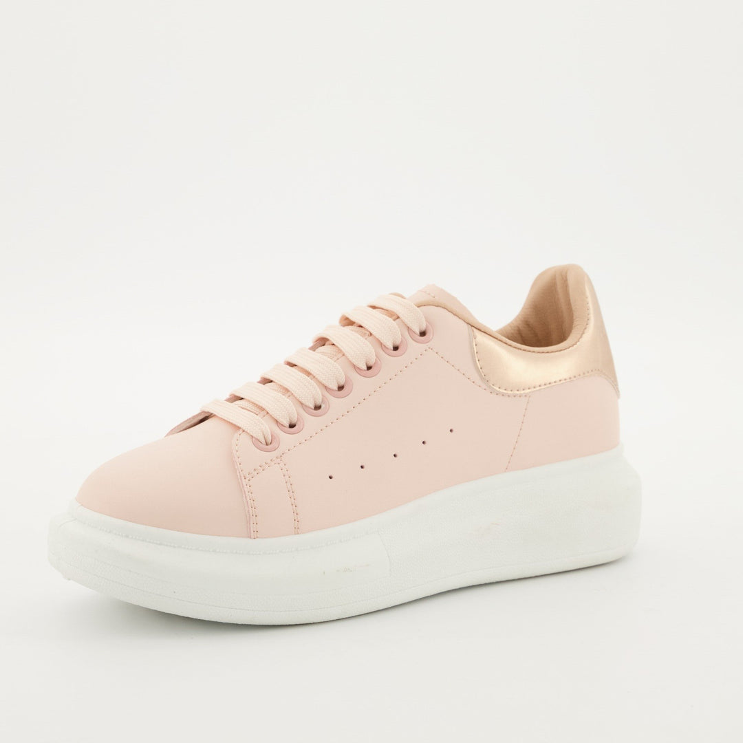 Ladies Platform Sneaker - Nude