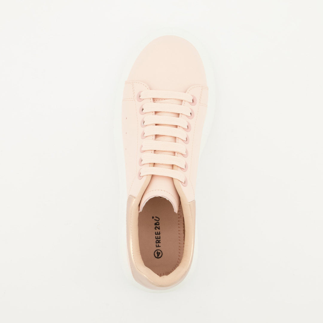 Ladies Platform Sneaker - Nude