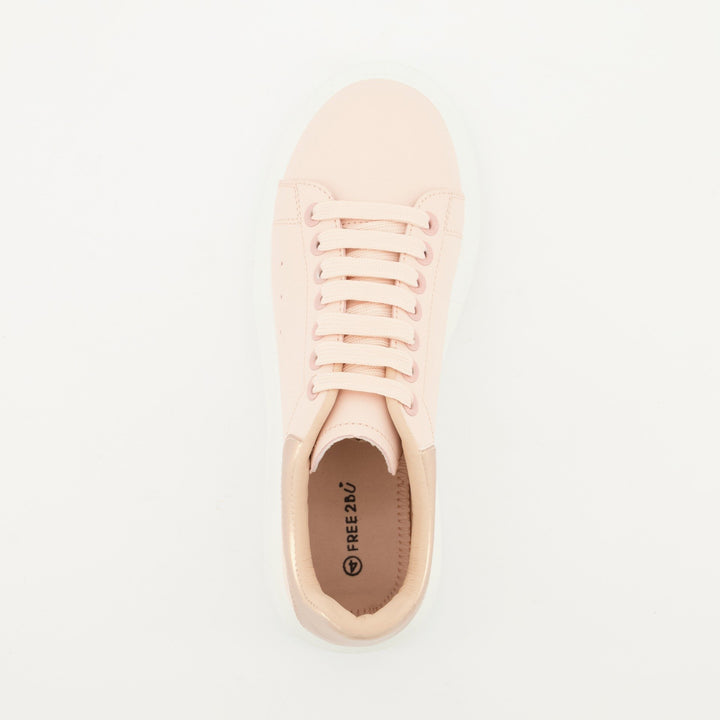 Ladies Platform Sneaker - Nude