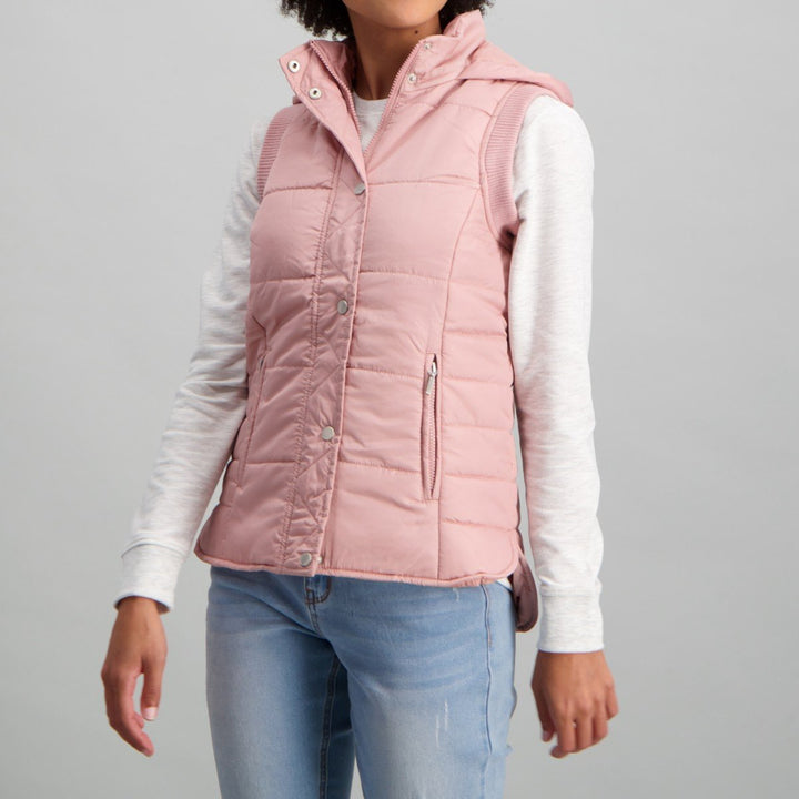 Ladies Basic Gilet - Light Pink