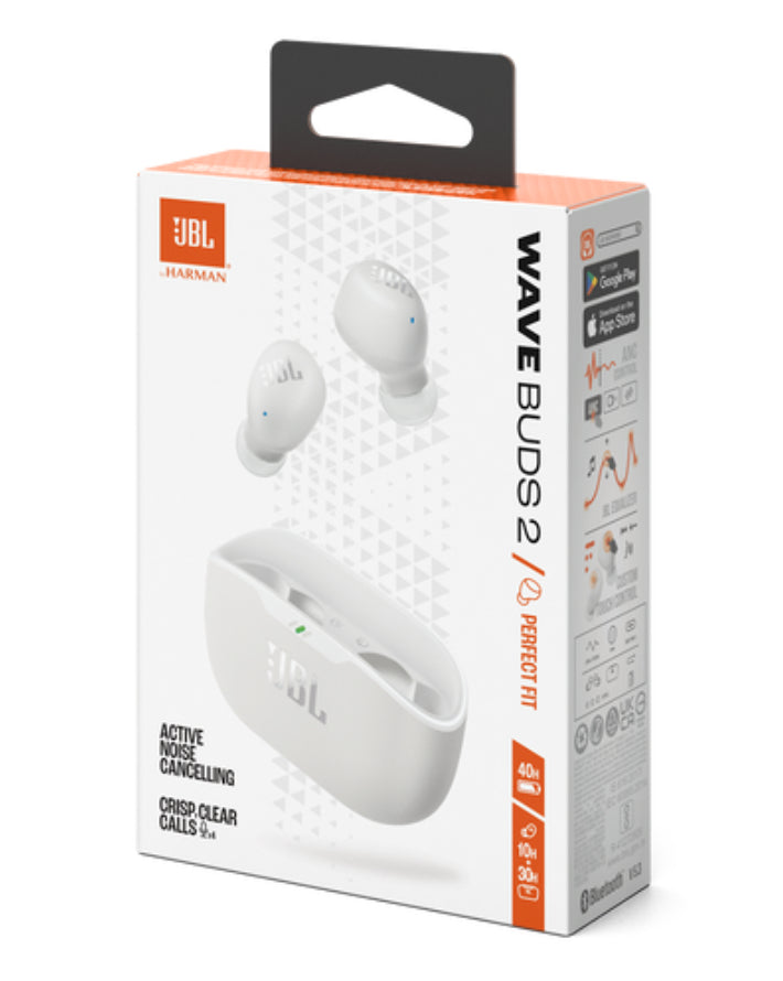 Wave Buds 2 Noise Cancelling TWS In Ear Headphones White – Edgars