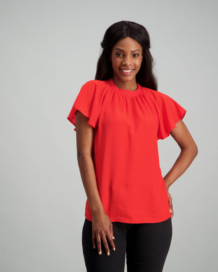 Ladies Butterfly Top - Red