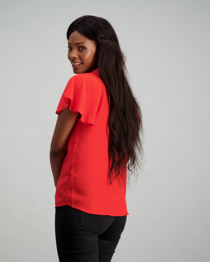 Ladies Butterfly Top - Red