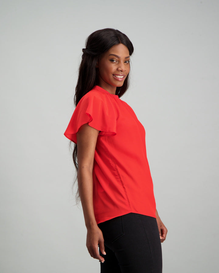 Ladies Butterfly Top - Red