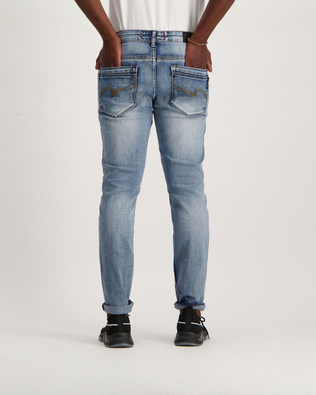 Men's Bleach Wash Luka Skinny Denim Jean