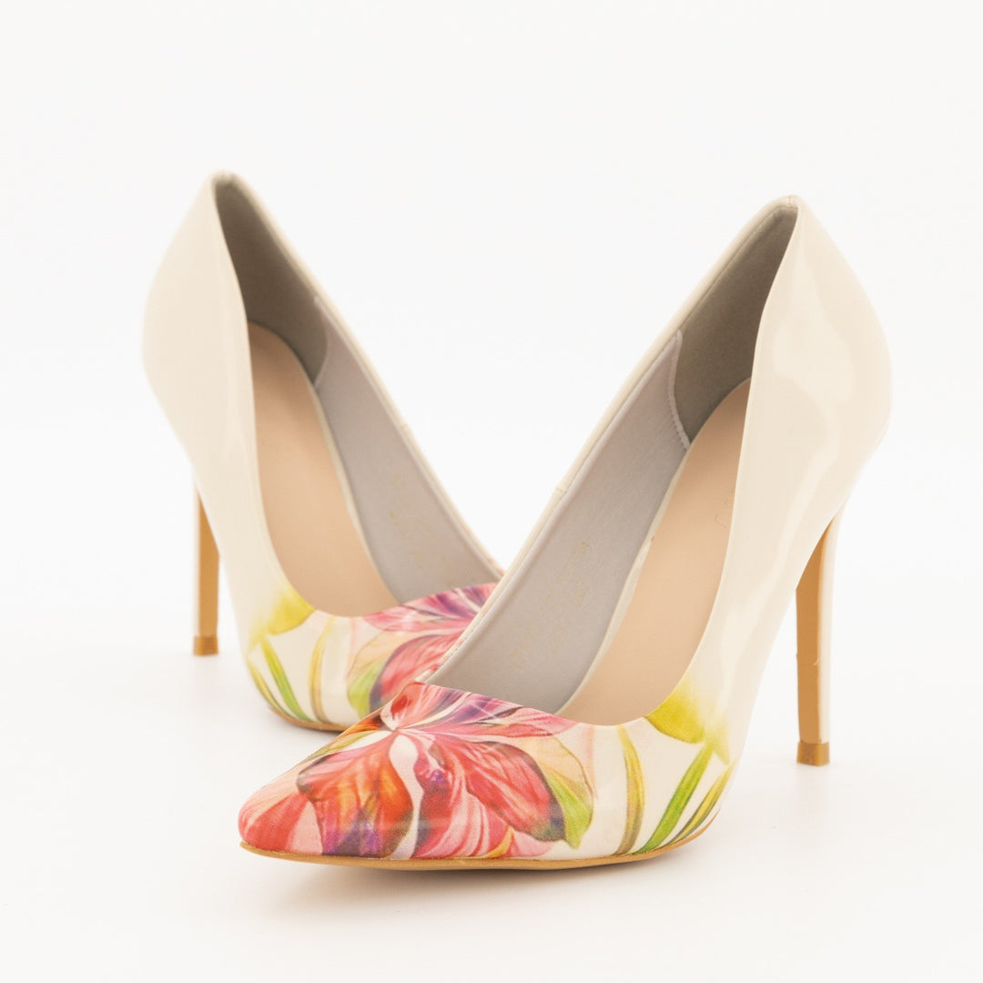 Ladies Print Stiletto Heel Shoe-Multi