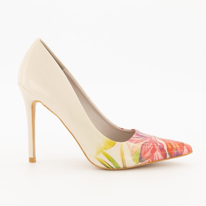 Ladies Print Stiletto Heel Shoe-Multi