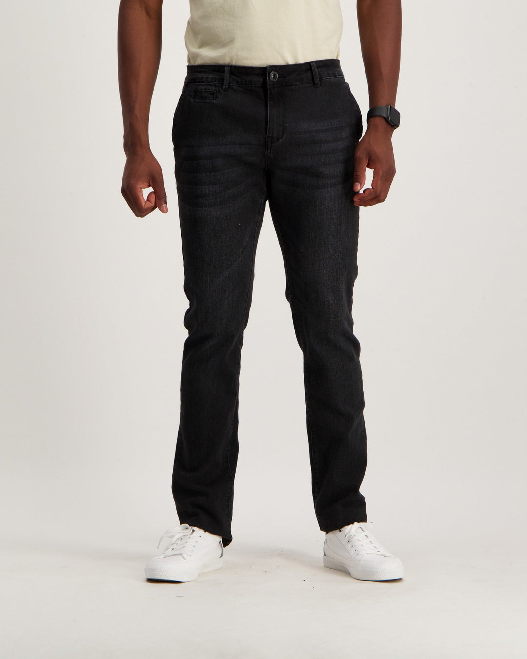Men's Black Straight Denim Jean