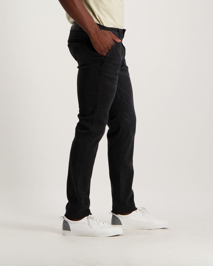 Men's Black Straight Denim Jean