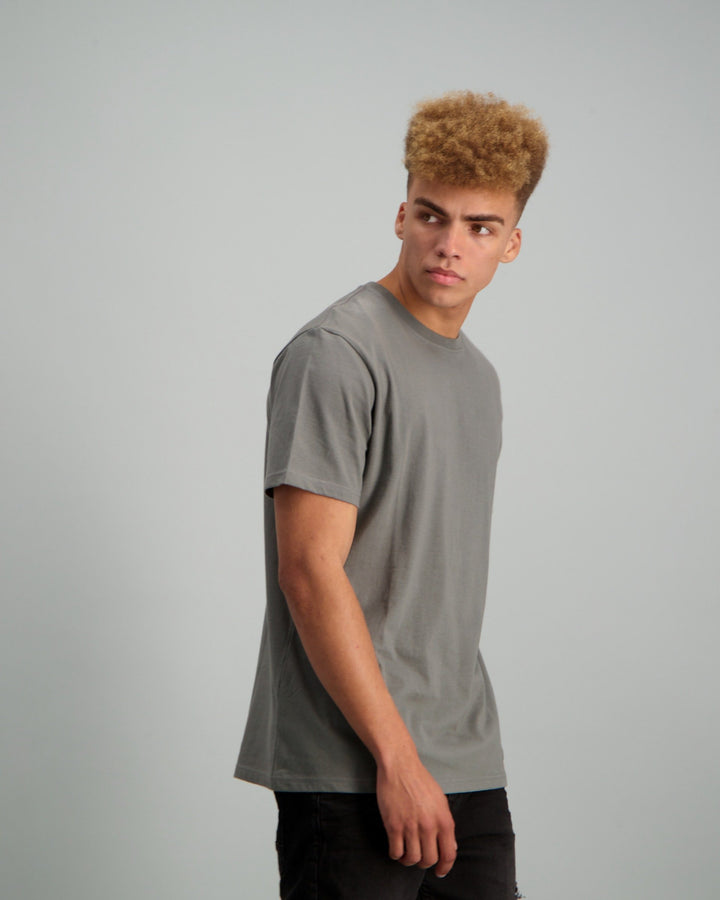 Men's Basic Crew Neck Slim T-Shirt - Charcoal