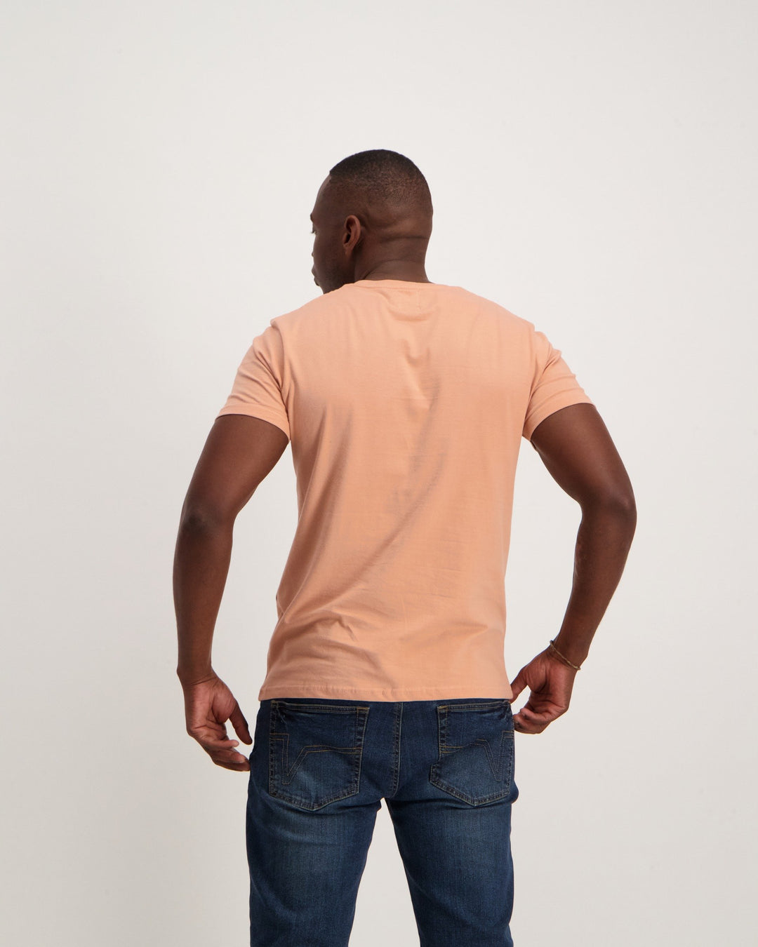 Men's Basic Crew Neck Slim T-Shirt - Dusty Pink
