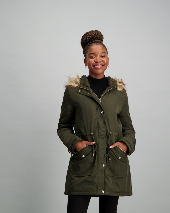 Ladies Parker Jacket - Khaki