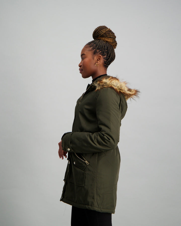 Ladies Parker Jacket - Khaki