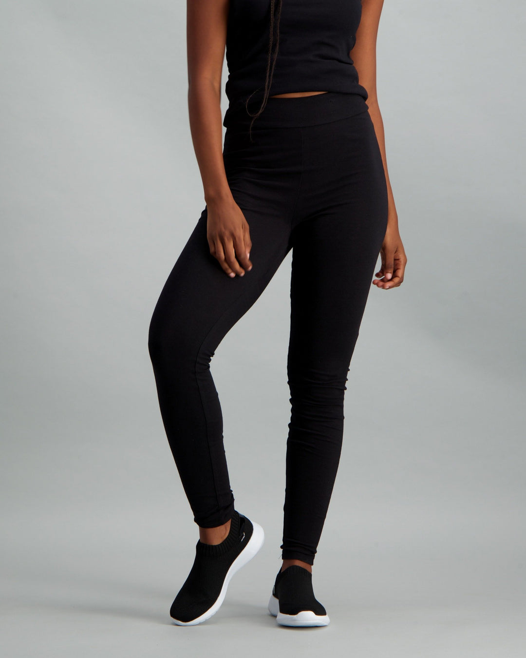 Ladies High Waisted Legging - Black