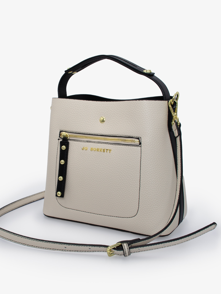 Elexi-Zip Front Bag - Cream