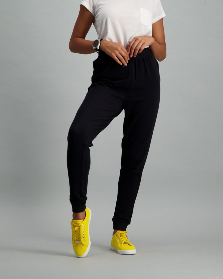 Ladies Fleece Track Pant - Black