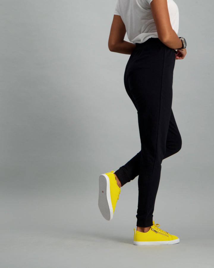 Ladies Fleece Track Pant - Black