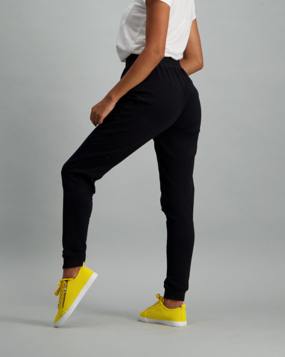 Ladies Fleece Track Pant - Black