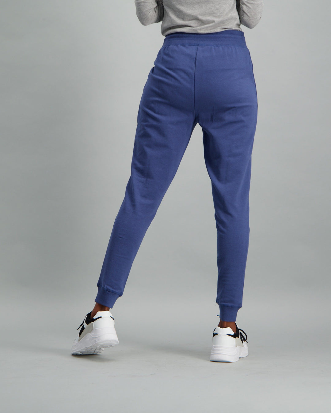 Ladies-Fleece Trackpant - Mid Blue