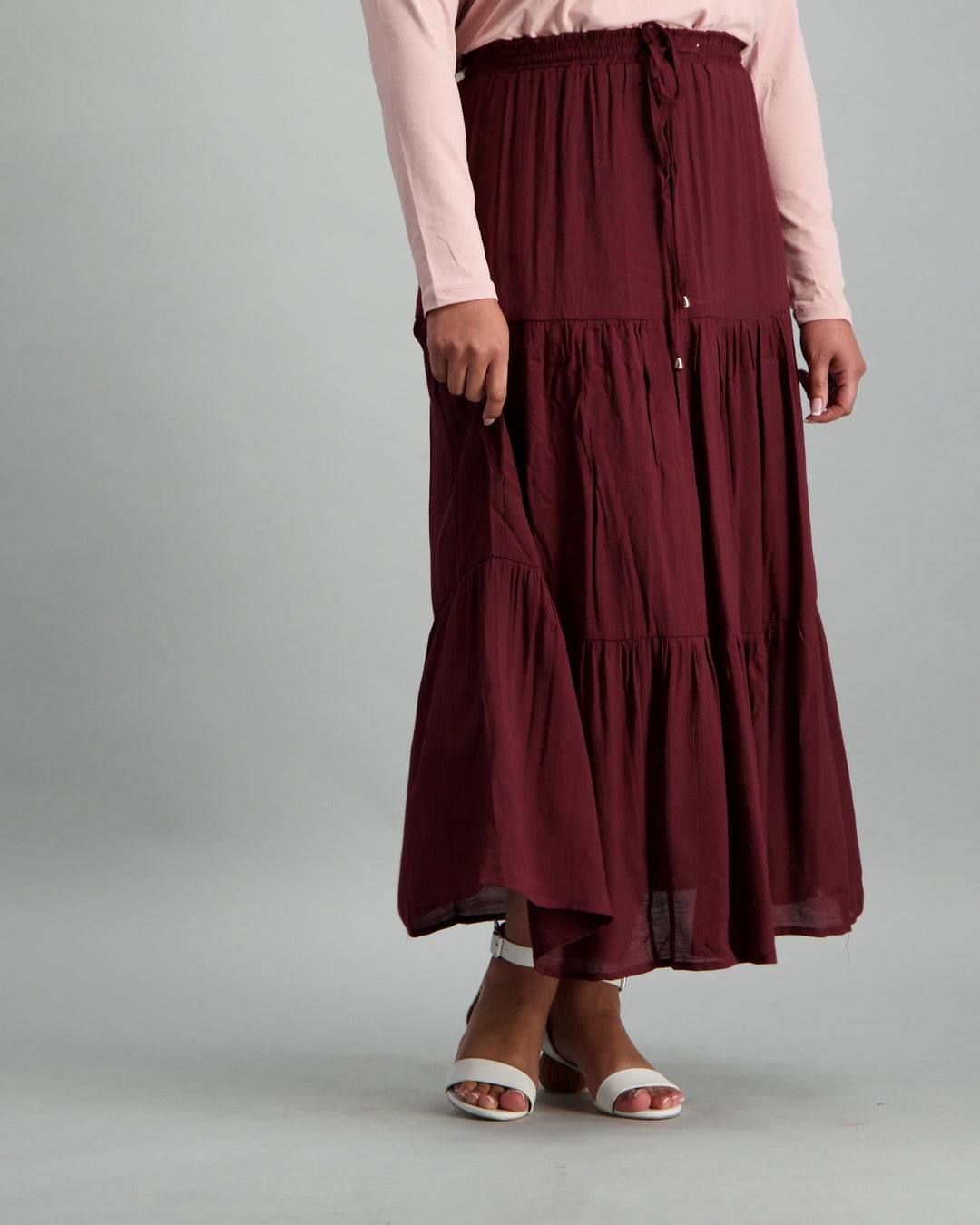 Ladies-Tiered Maxi Skirt