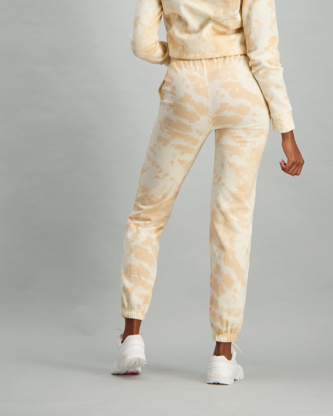 Ladies Tie Dye Joggers - Mocha