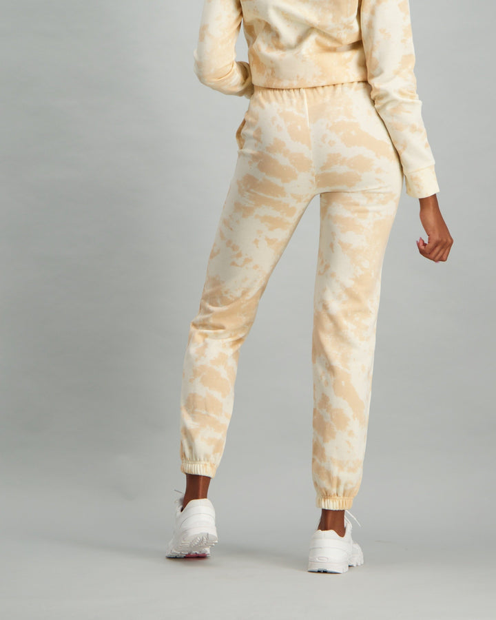 Ladies Tie Dye Joggers - Mocha