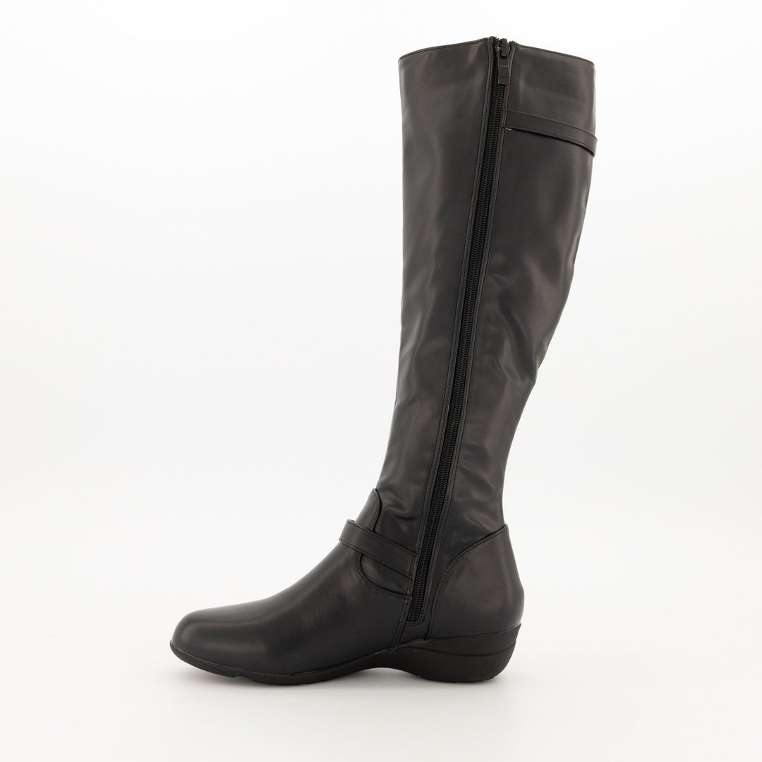 Ladies-Comfort Long Boot - Black
