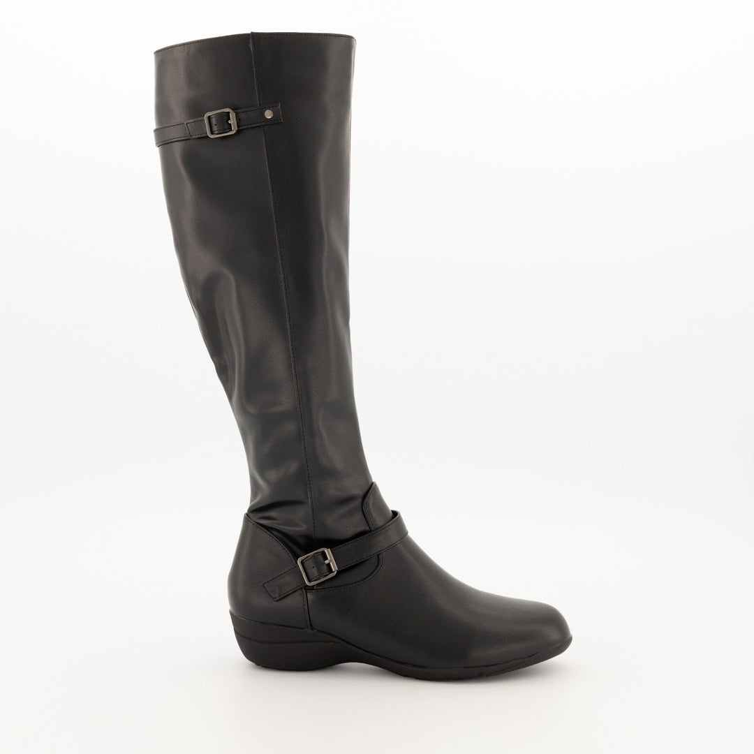 Ladies-Comfort Long Boot - Black