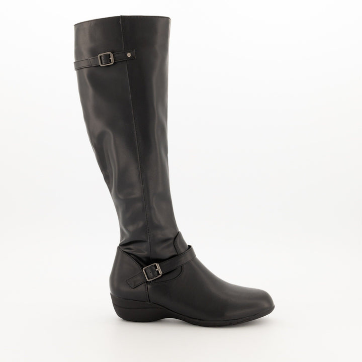 Ladies-Comfort Long Boot - Black