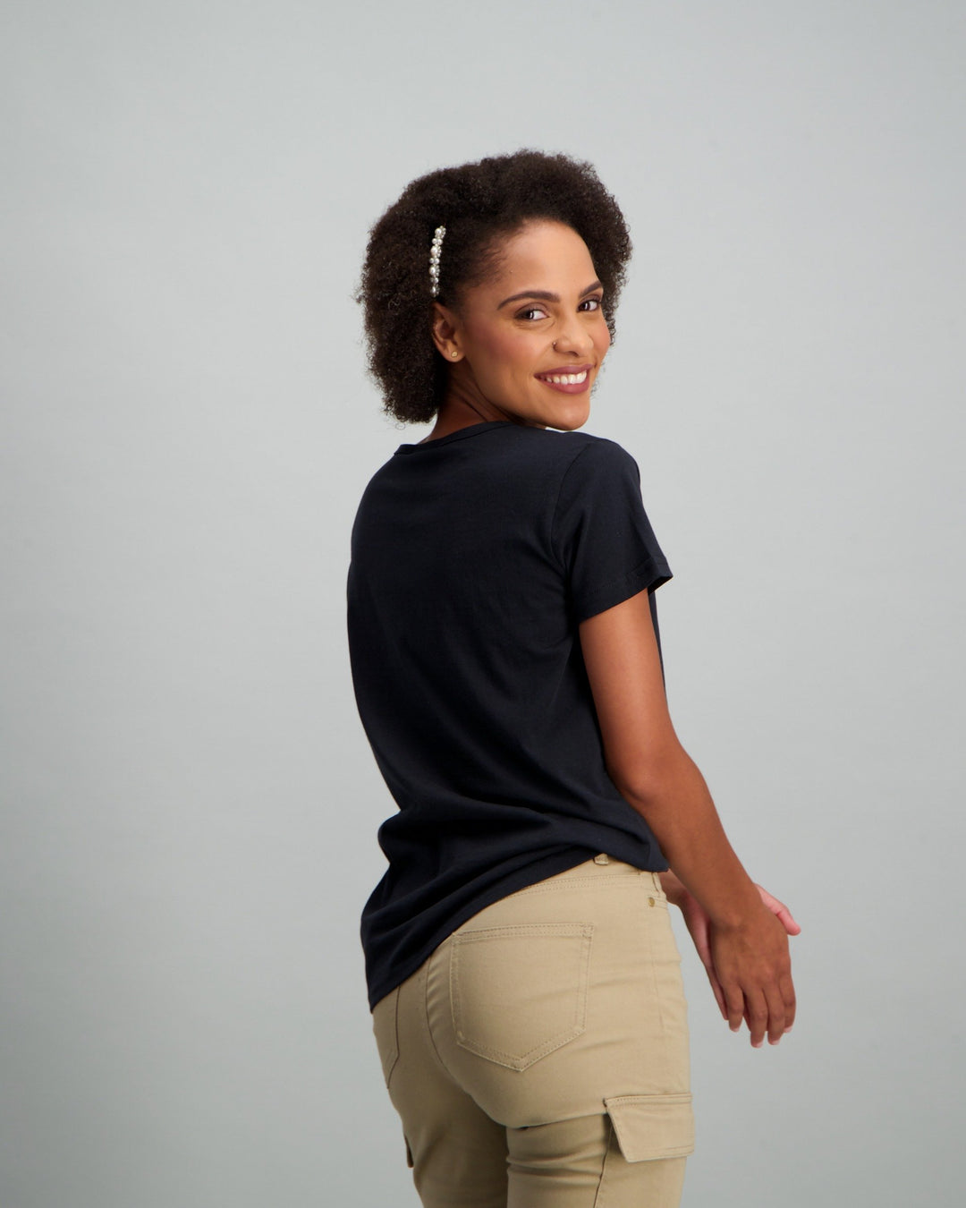 Ladies Girl Boss Slogan T-Shirt - Black